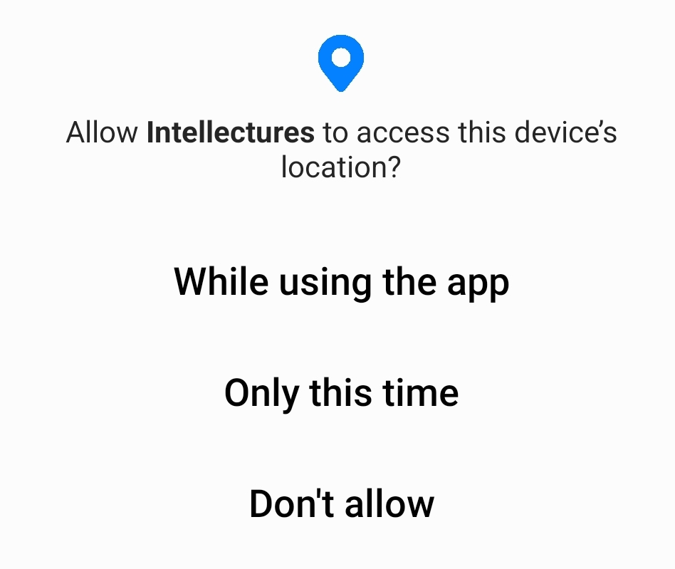 Android-Intellectures-app-allow-location-sharing