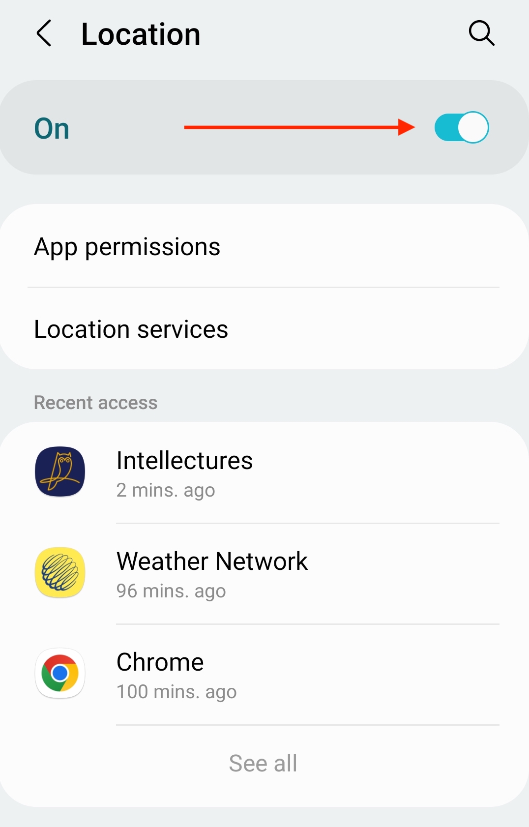 Android-Intelecures-allow-location-sharing
