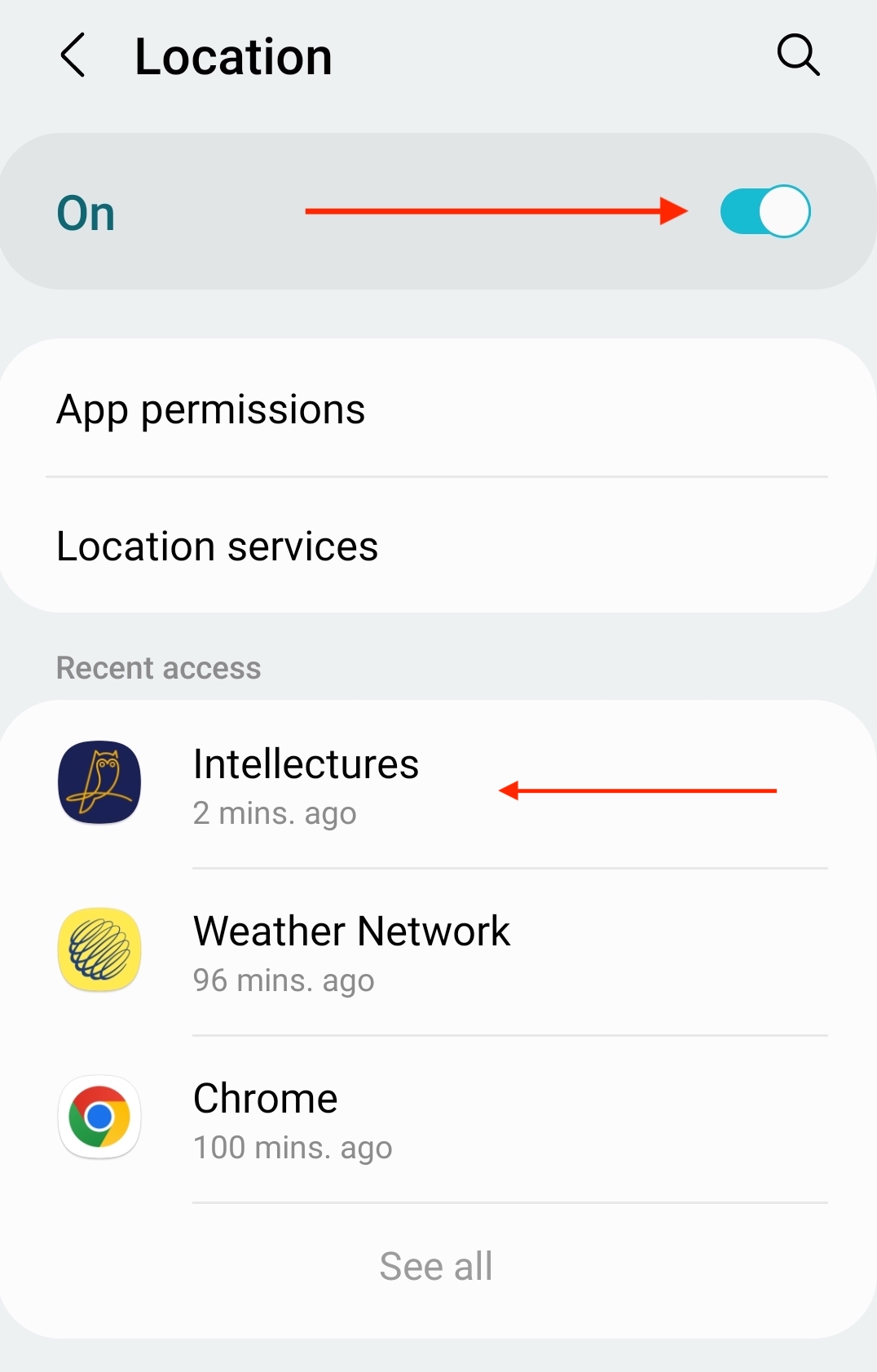 Android-Intelecures-allow-location-sharing