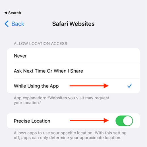 iOS-Chrome-allow-location-sharing